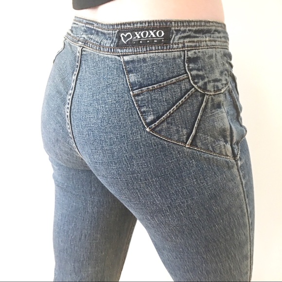XOXO Denim - Y2K XOXO Dirty Denim Stretch Flared Jeans size 3